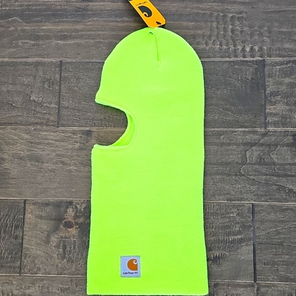 New Carhartt Neon Yellow Stretch Extendable Face Mask/Balaclava - One Size - Picture 1 of 5